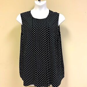 Plus size Michael Kors black & white polka dot top